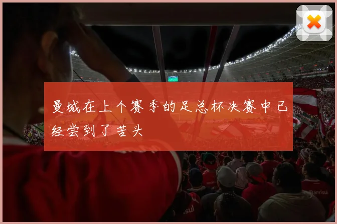 曼城在上个赛季的足总杯决赛中已经尝到了苦头